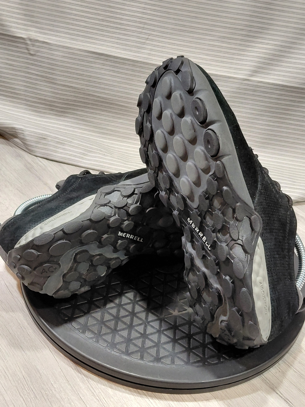 Merrell Womens Jungle Lace Trail Hiking Shoes Black Suede Two Tone Grey SIZE W9 - Picture 15 of 16